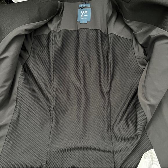 UA Sportswear Weekender black wool blend knit shearling blazer jacket size Small - Picture 7 of 15